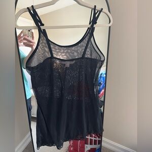 Victoria's Secret Black Sheer Chemise